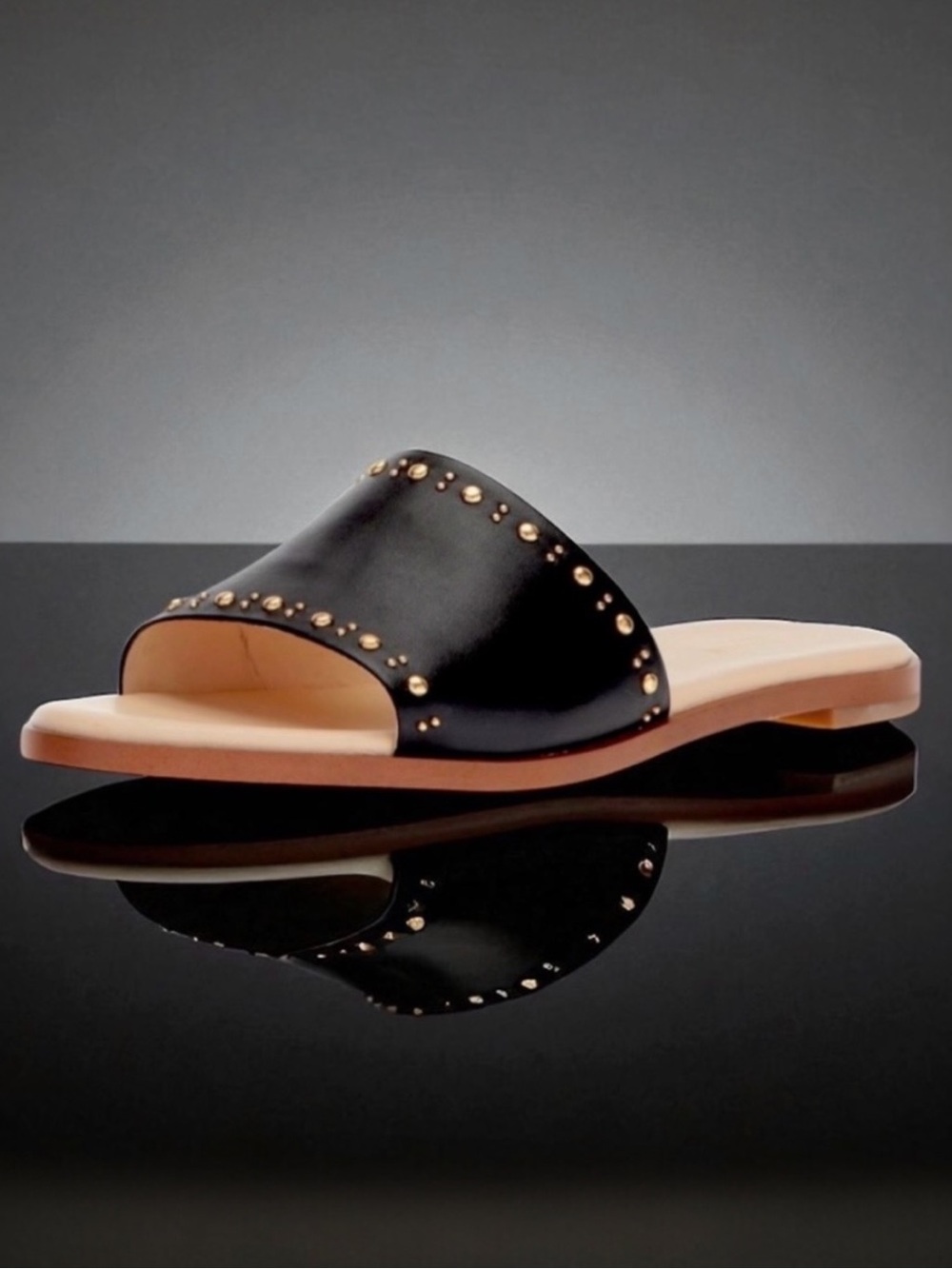 COLE HAAN ANICA  slide sandal stud embellishments size 9.5